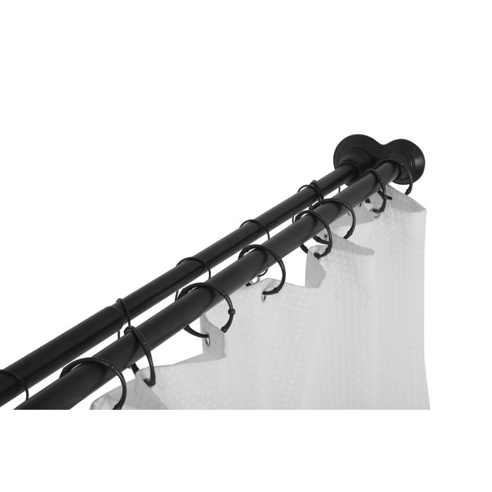 UtopiaAlley 72'' Straight Tension Shower Curtain Rod & Hook Set